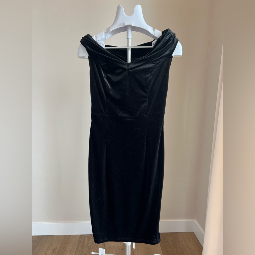 Black Velvet Sheath Dress